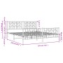 Estructura cama sin colchón con estribo metal blanco 183x213 cm