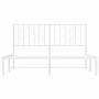 Estructura cama sin colchón con cabecero metal blanco 135x190cm