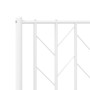 Estructura cama sin colchón con cabecero metal blanco 135x190cm