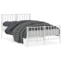Estructura cama sin colchón con estribo metal blanco 120x200 cm