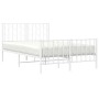 Estructura cama sin colchón con estribo metal blanco 120x200 cm
