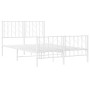 Estructura cama sin colchón con estribo metal blanco 120x200 cm