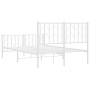 Estructura cama sin colchón con estribo metal blanco 120x200 cm