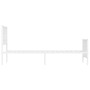 Estructura cama sin colchón con estribo metal blanco 100x190 cm