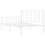 Estructura cama sin colchón con estribo metal blanco 100x190 cm
