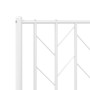Estructura cama sin colchón con estribo metal blanco 100x190 cm