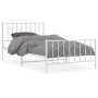 Estructura cama sin colchón con estribo metal blanco 107x203 cm