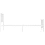 Estructura cama sin colchón con estribo metal blanco 107x203 cm