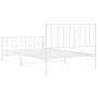 Estructura cama sin colchón con estribo metal blanco 107x203 cm
