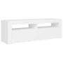 Mueble para TV con luces LED blanco 120x35x40 cm