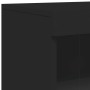 Aparador con luces LED negro 162x37x100 cm
