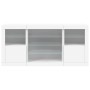Aparador con luces LED blanco 142,5x37x67 cm