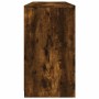 Aparador con luces LED roble ahumado 142,5x37x67 cm