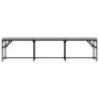 Banco de comedor acero y tela gris claro 186x32x45 cm