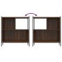 Estantería madera de ingeniería marrón roble 72x28x77,5 cm