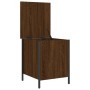 Banco de almacenaje madera ingeniería roble marrón 40x42,5x50cm