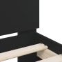 Estructura cama con cabecero madera ingeniería negro 200x200 cm