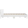 Estructura de cama con LED sin colchón blanco 180x200 cm