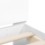 Estructura de cama con LED sin colchón blanco 180x200 cm