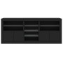 Aparador con luces LED negro 162x37x67 cm