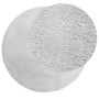 Alfombra de pelo corto suave lavable HUARTE gris Ø 200 cm