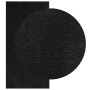 Alfombra de pelo corto suave lavable HUARTE negro 100x200 cm