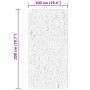 Alfombra de pelo corto suave lavable HUARTE azul 100x200 cm