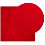 Alfombra de pelo corto suave lavable HUARTE rojo 160x160 cm
