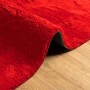 Alfombra de pelo corto suave lavable HUARTE rojo 160x160 cm