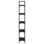 Librería de 5 estantes madera ingeniería negro 60,5x24x166,5 cm