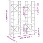 Estantería madera de ingeniería negra 127,5x28,5x172,5 cm