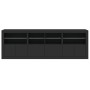 Aparador con luces LED negro 202x37x67 cm