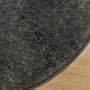 Alfombra pelo largo aspecto brillante ISTAN antracita Ø 200 cm