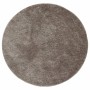 Alfombra pelo largo aspecto brillante ISTAN gris Ø 100 cm