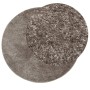 Alfombra pelo largo aspecto brillante ISTAN gris Ø 100 cm