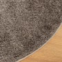 Alfombra pelo largo aspecto brillante ISTAN gris Ø 100 cm