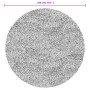Alfombra pelo largo aspecto brillante ISTAN gris Ø 100 cm