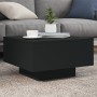 Mesa de centro madera de ingeniería negro 55x55x31 cm