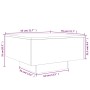 Mesa de centro madera de ingeniería negro 55x55x31 cm