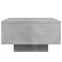 Mesa de centro con luces LED gris hormigón 55x55x31 cm