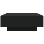 Mesa de centro con luces LED negro 80x80x31 cm