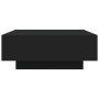 Mesa de centro con luces LED negro 80x80x31 cm