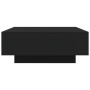 Mesa de centro madera de ingeniería negro 80x80x31 cm