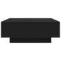 Mesa de centro madera de ingeniería negro 80x80x31 cm