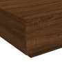 Mesa de centro con luces LED roble marrón 80x80x31 cm