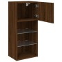 Mueble para TV con luces LED roble marrón 40,5x30x90 cm