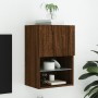Mueble para TV con luces LED roble marrón 40,5x30x60 cm