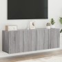 Muebles para TV de pared 2 unidades gris Sonoma 60x30x41 cm