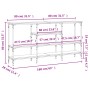 Mesa consola madera de ingeniería roble ahumado 160x29x80 cm
