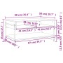 Mesa de centro madera contrachapada roble marrón 90x50x45 cm